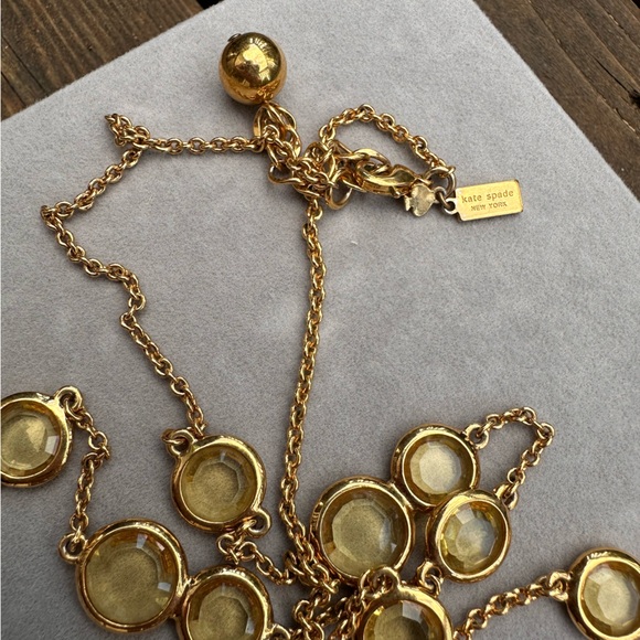 Kate Spade Yellow Bezel Station Necklace - Picture 5 of 6